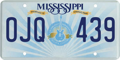 MS license plate OJQ439