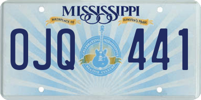 MS license plate OJQ441