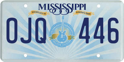 MS license plate OJQ446
