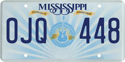 MS license plate OJQ448