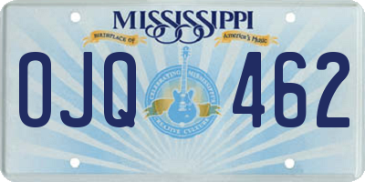 MS license plate OJQ462