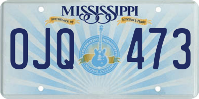 MS license plate OJQ473