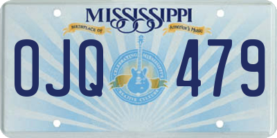 MS license plate OJQ479