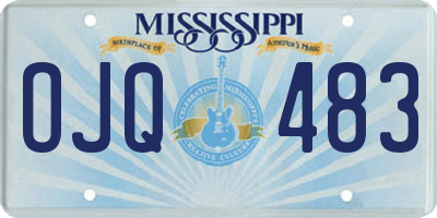 MS license plate OJQ483