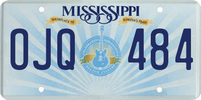 MS license plate OJQ484