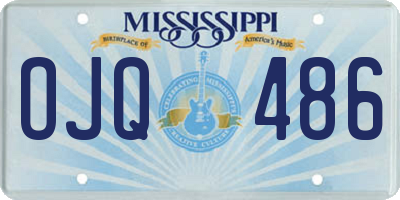 MS license plate OJQ486