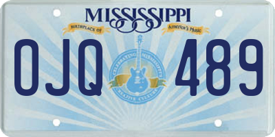 MS license plate OJQ489
