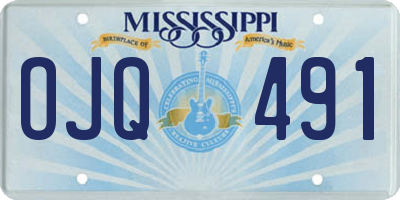 MS license plate OJQ491