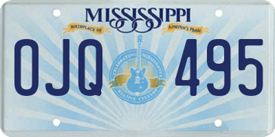 MS license plate OJQ495