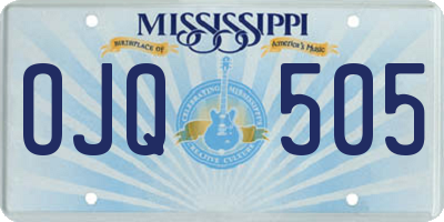 MS license plate OJQ505