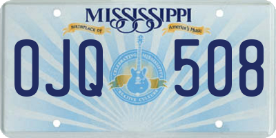 MS license plate OJQ508