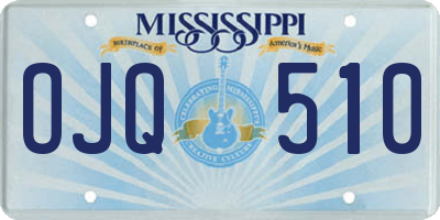 MS license plate OJQ510