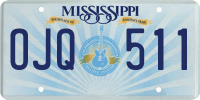 MS license plate OJQ511