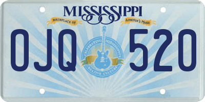 MS license plate OJQ520