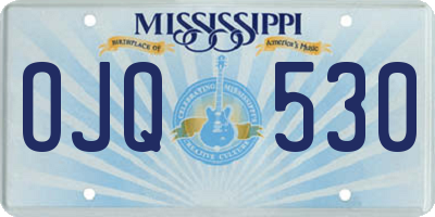 MS license plate OJQ530
