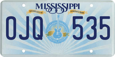 MS license plate OJQ535