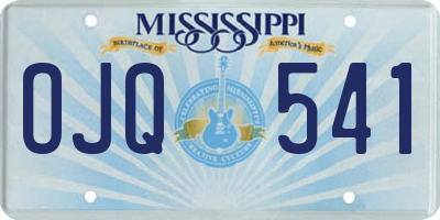 MS license plate OJQ541