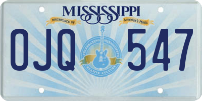 MS license plate OJQ547