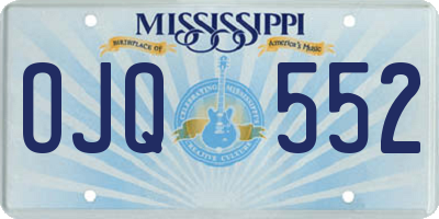 MS license plate OJQ552