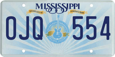 MS license plate OJQ554
