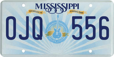 MS license plate OJQ556