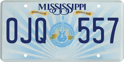MS license plate OJQ557