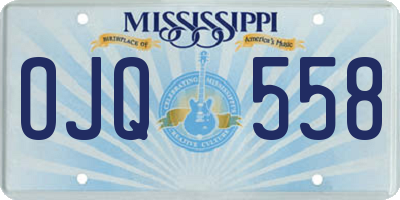 MS license plate OJQ558