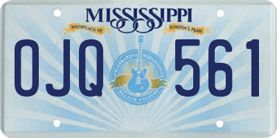 MS license plate OJQ561