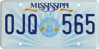 MS license plate OJQ565