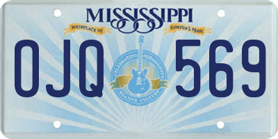 MS license plate OJQ569