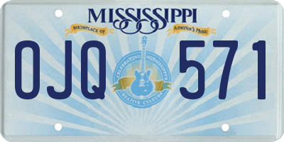 MS license plate OJQ571