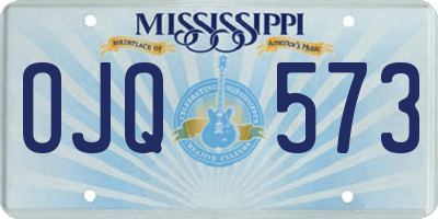 MS license plate OJQ573