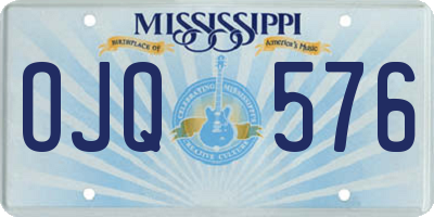 MS license plate OJQ576