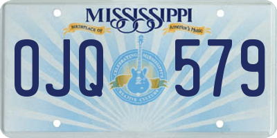 MS license plate OJQ579