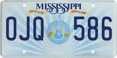 MS license plate OJQ586