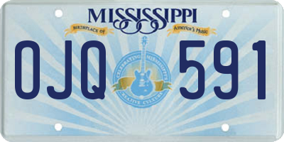 MS license plate OJQ591