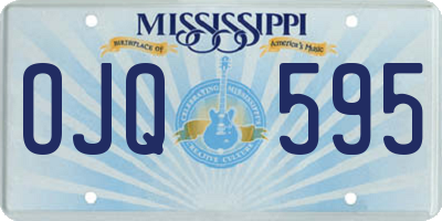 MS license plate OJQ595