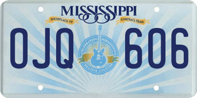 MS license plate OJQ606
