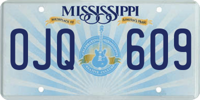 MS license plate OJQ609
