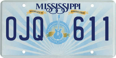 MS license plate OJQ611