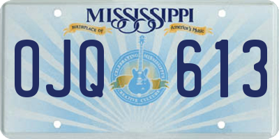 MS license plate OJQ613