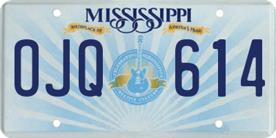 MS license plate OJQ614