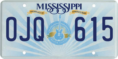 MS license plate OJQ615