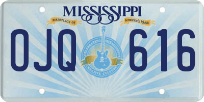 MS license plate OJQ616