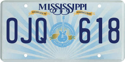 MS license plate OJQ618