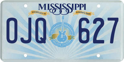 MS license plate OJQ627