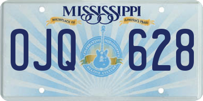 MS license plate OJQ628