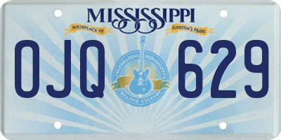 MS license plate OJQ629