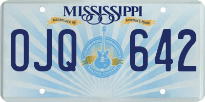 MS license plate OJQ642
