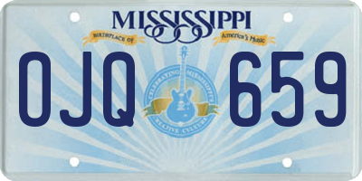 MS license plate OJQ659
